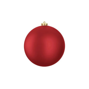 Large Christmas bauble matte red 20 cm in diameter