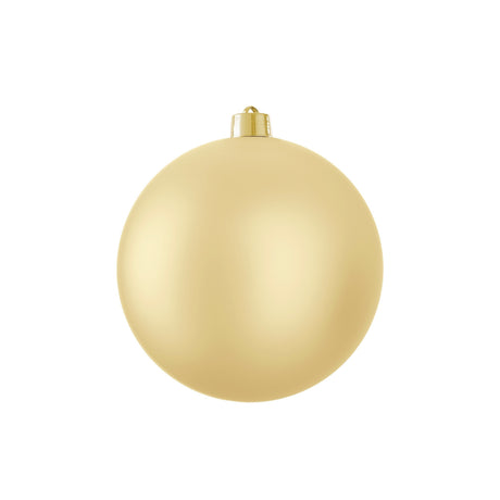 Large matte gold Christmas bauble, recycled plastic, 20 cm diameter