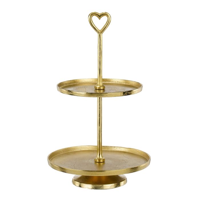 Etagefad i guldfarvet med hjerte