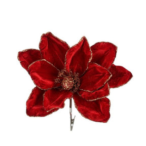 Magnolia på klips rød 26 cm i dia