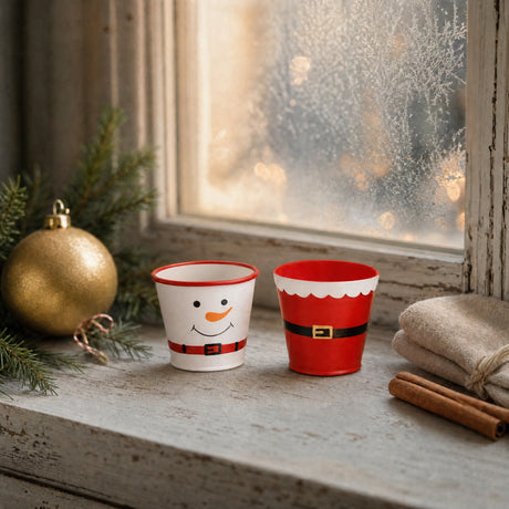 Bucket/pot cover with Christmas motif