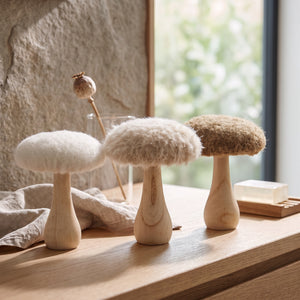 Mushroom with soft hat 16 cm high