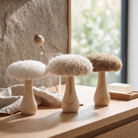 Mushroom with soft hat 16 cm high
