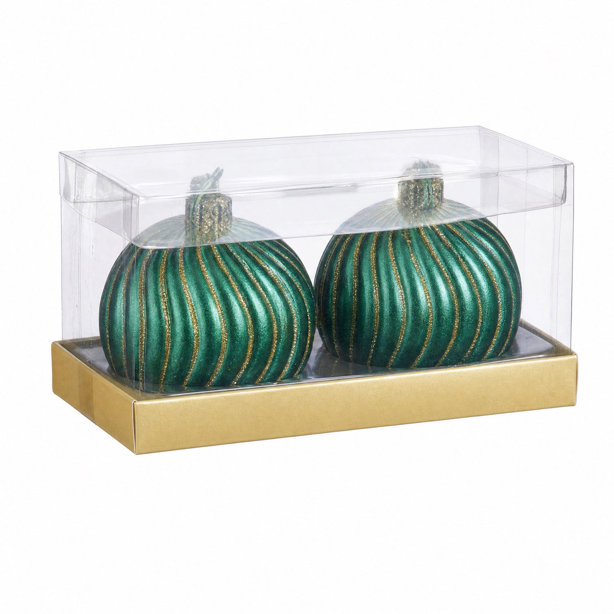 Light Christmas bauble 6 cm 2-pack