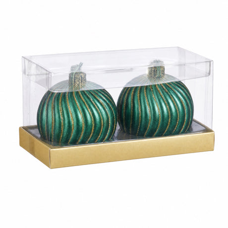 Light Christmas bauble 6 cm 2-pack