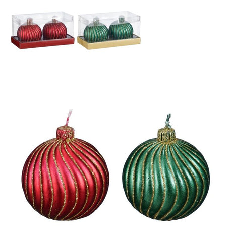Lys Julekugle 6 cm 2-pak