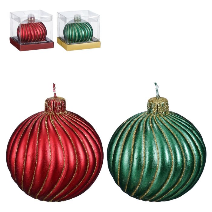 Lys Julekugle 9 cm