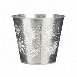 Flower pot covers with snowflake pattern
