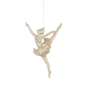 Ballerina med glitrende champagnefarvet ydre