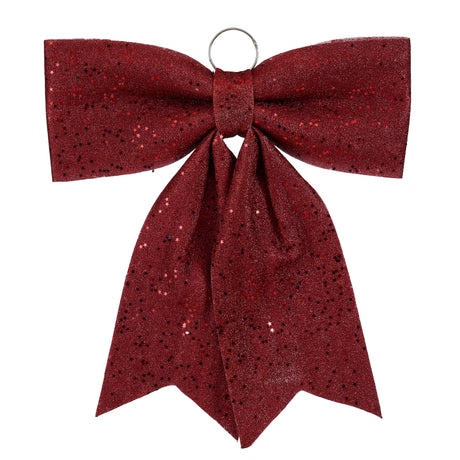 Large dark red bow, 40 cm wide