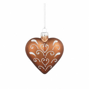 Heart-shaped gingerbread in glass for decoration