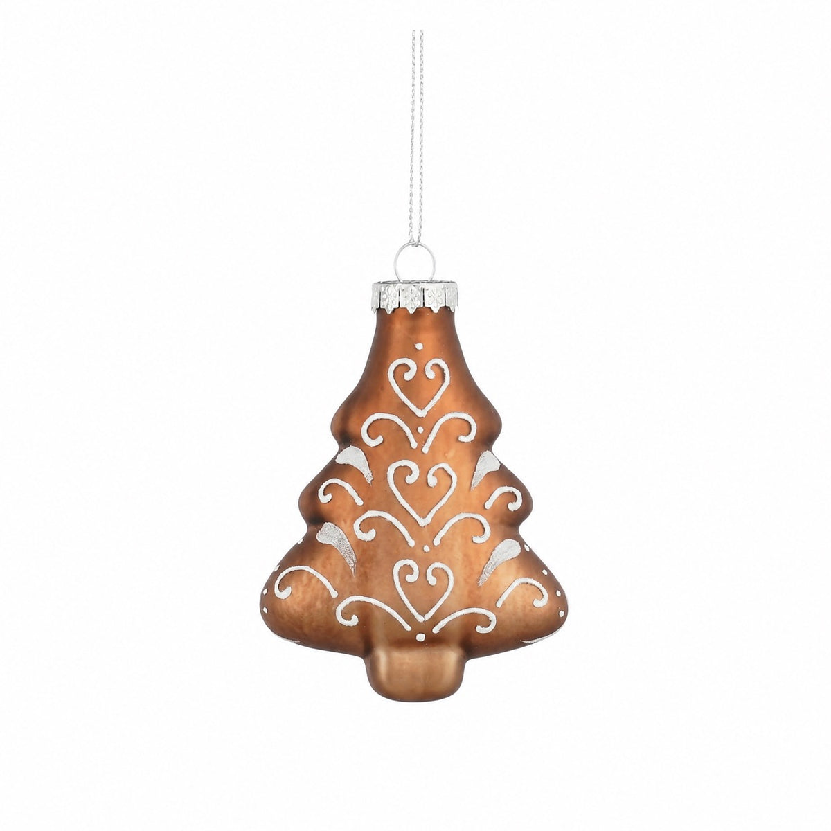 Christmas tree-shaped gingerbread in glass for decoration