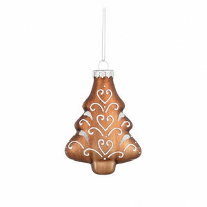 Christmas tree-shaped gingerbread in glass for decoration