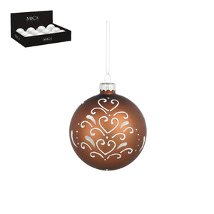 8 cm Christmas bauble with gingerbread design