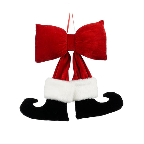 Red bow with elf legs and shoes