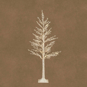 White lit tree, 150 cm tall, from Luca Lighting