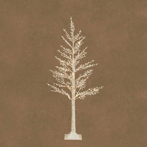 White lit tree, 150 cm tall, from Luca Lighting