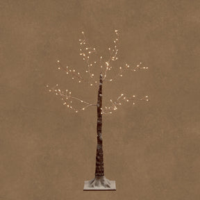 Brown lighted tree with frosted finish, 90 cm tall, from Luca Lighting