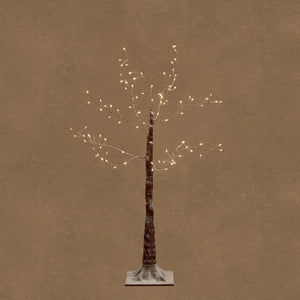 Brown lighted tree with frosted finish, 90 cm tall, from Luca Lighting