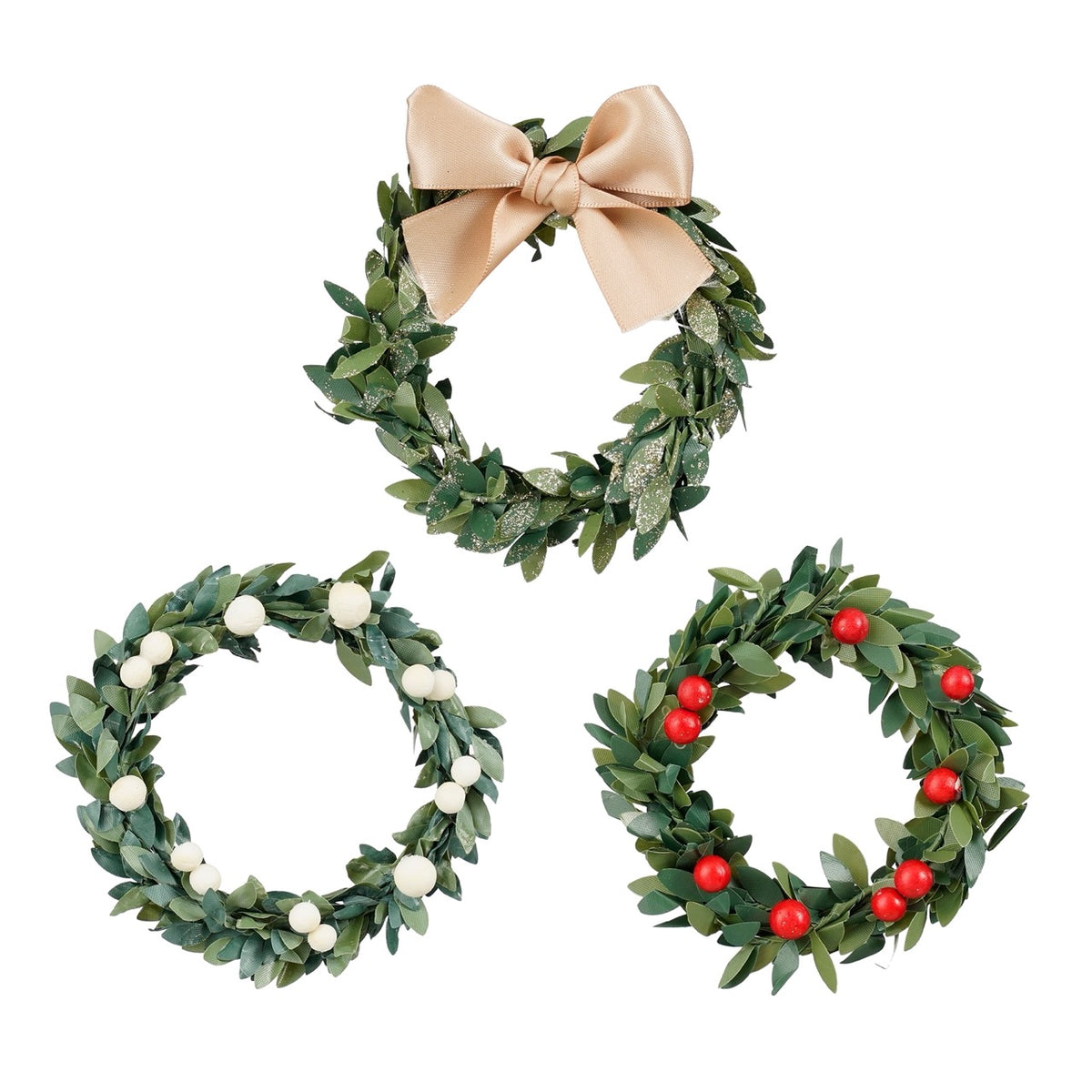 Mini wreath for napkins and candles in 3 different designs