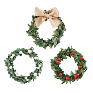 Mini wreath for napkins and candles in 3 different designs