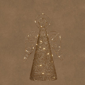 Angel with light for Christmas tree top, 31 cm tall, from Luca Lighting