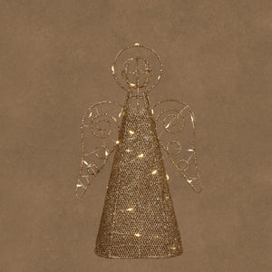 Angel with light for Christmas tree top, 31 cm tall, from Luca Lighting