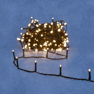 480-LED classic white string lights, 36 m, with battery box and timer from Luca Lighting