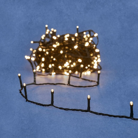480-LED classic white string lights, 36 m, with battery box and timer from Luca Lighting
