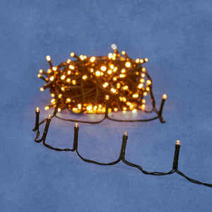 LED string lights, 480 LEDs, warm white, 36 m, battery box with timer from Luca Lighting