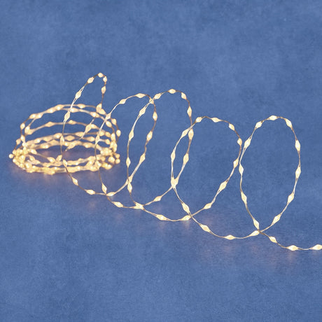 2-meter wire string lights with 20 LED lights in classic white from Luca Lighting