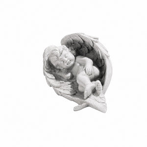 Angel lying inside the wings