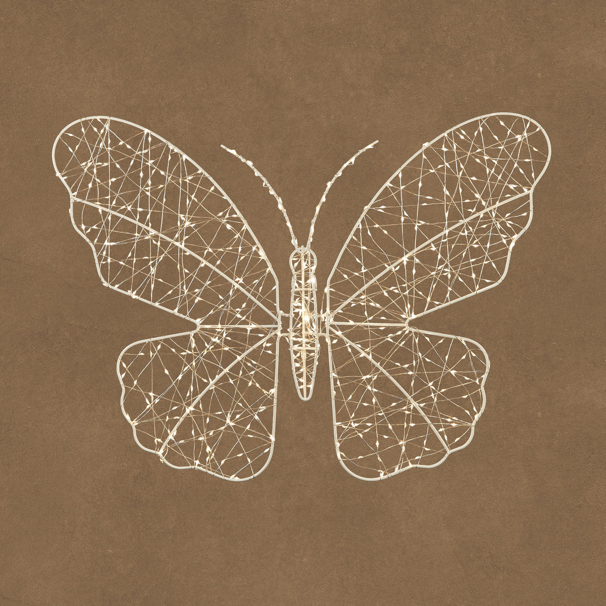 Butterfly with LED lights, 60 cm wide, for hanging on indoor or outdoor walls