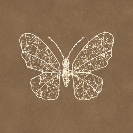 Butterfly with LED lights, 40 cm wide, for wall hanging, indoor or outdoor use