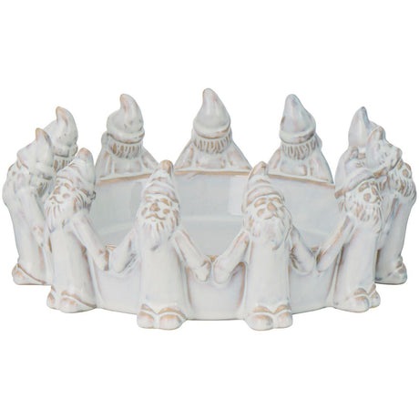 Ceramic Santa bowl with elf ring from Ib Laursen