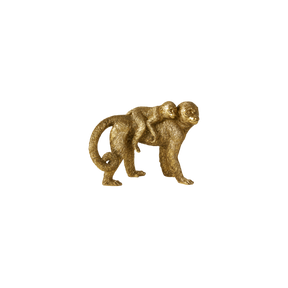 Guldfarvet abe med unge på ryg