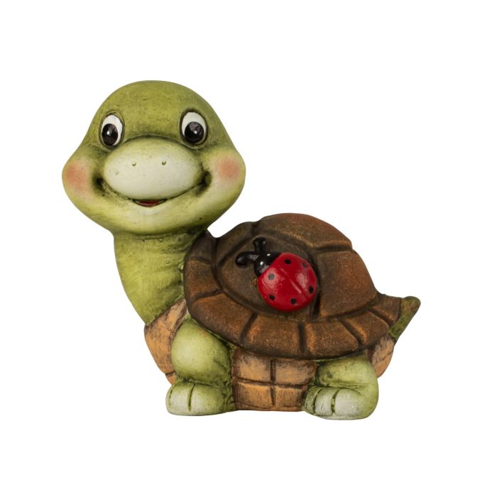 Skildpadde med mariehøne 11 cm høj