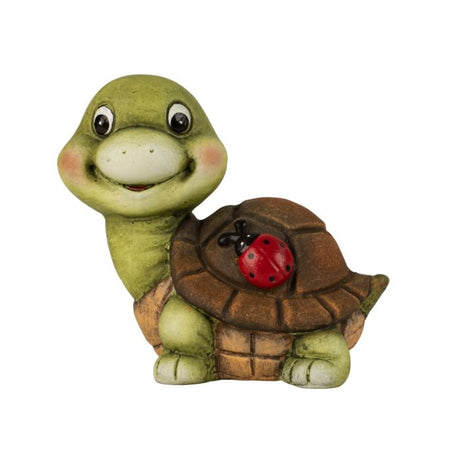 Skildpadde med mariehøne 11 cm høj