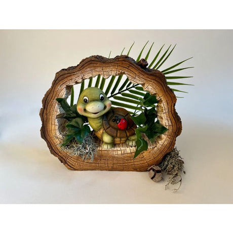 Skildpadde med mariehøne 11 cm høj