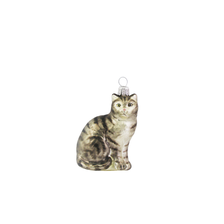 Julekugle Grå kat