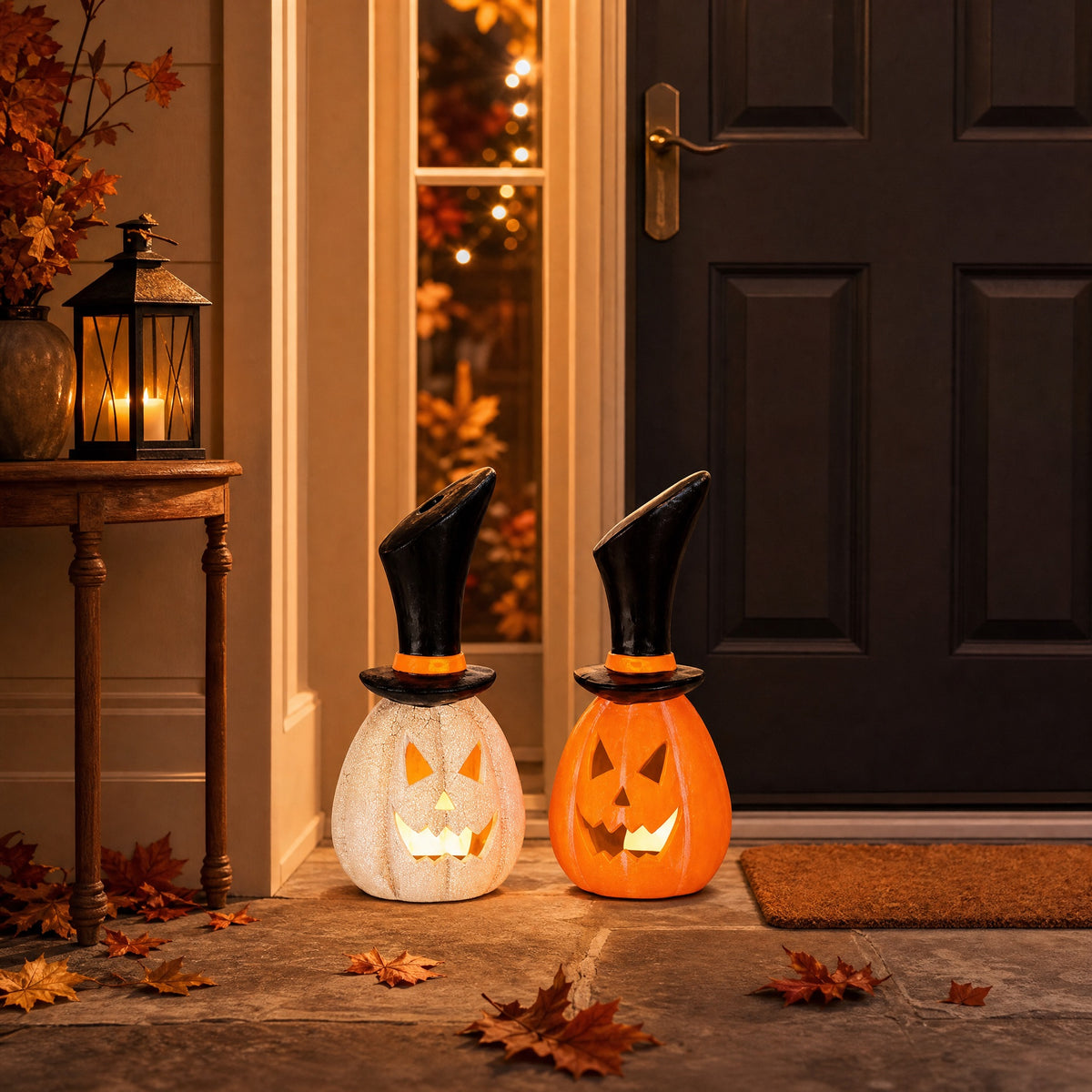 Pumpkin with tall hat