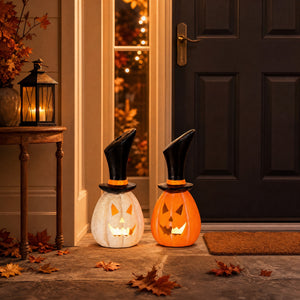 Pumpkin with tall hat