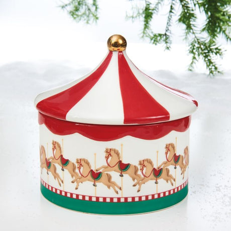 Kagedåse i keramik karrusel