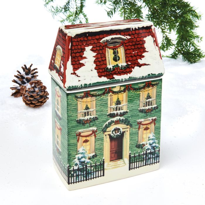 Kagedåse i keramik hus