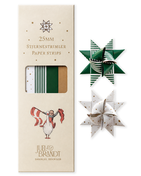 25 mm green patterned star strips from Juel & Brandt