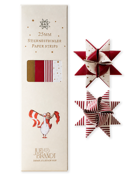 25 mm red star-patterned ribbon from Juel & Brandt