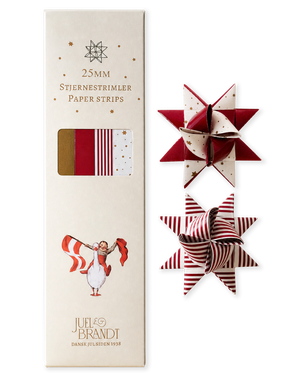 25 mm red star-patterned ribbon from Juel & Brandt