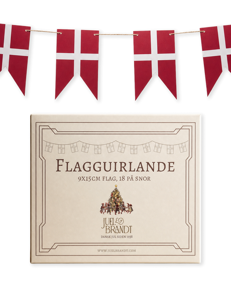 Flag garland with 18 Danish flags from Juel & Brandt