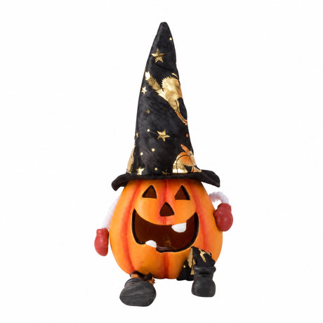 Pumpkin witch with soft legs