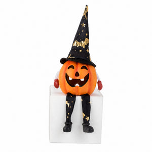 Pumpkin witch with soft legs